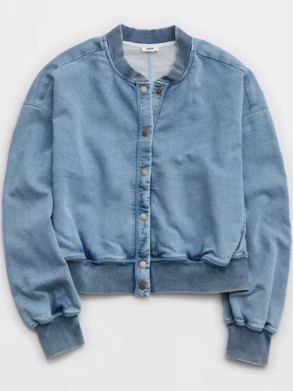 Aerie Soft Landing Bomber Jacket - Denim L